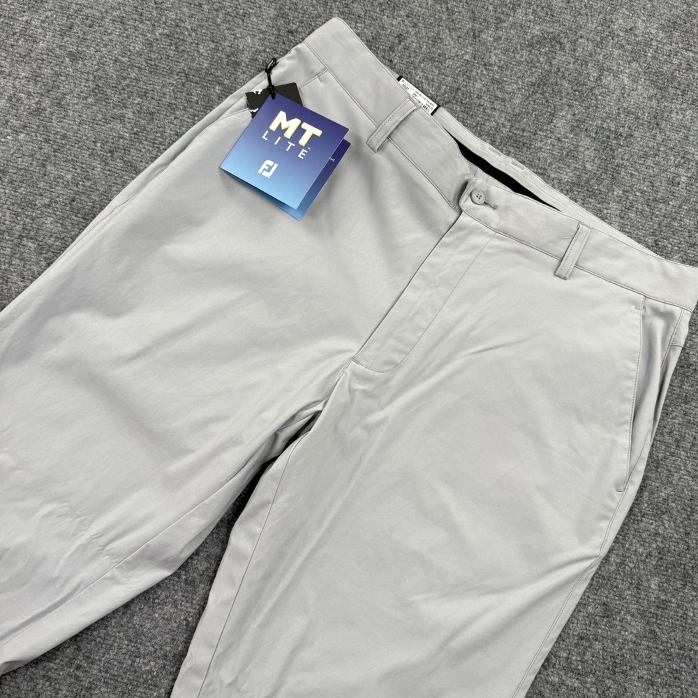 FootJoy Mens Grey MT Lite‎ Performance Golf Trousers Pants W36 L35